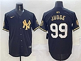 Men's New York Yankees #99 Aaron Judge Black Gold With Patch Limited Stitched Jersey,baseball caps,new era cap wholesale,wholesale hats